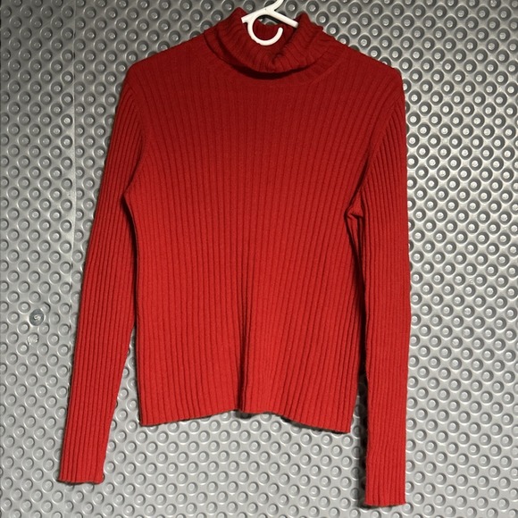 Neiman Marcus Cashmere Collection womens Turtleneck Sweater Red Size Small - Picture 1 of 7